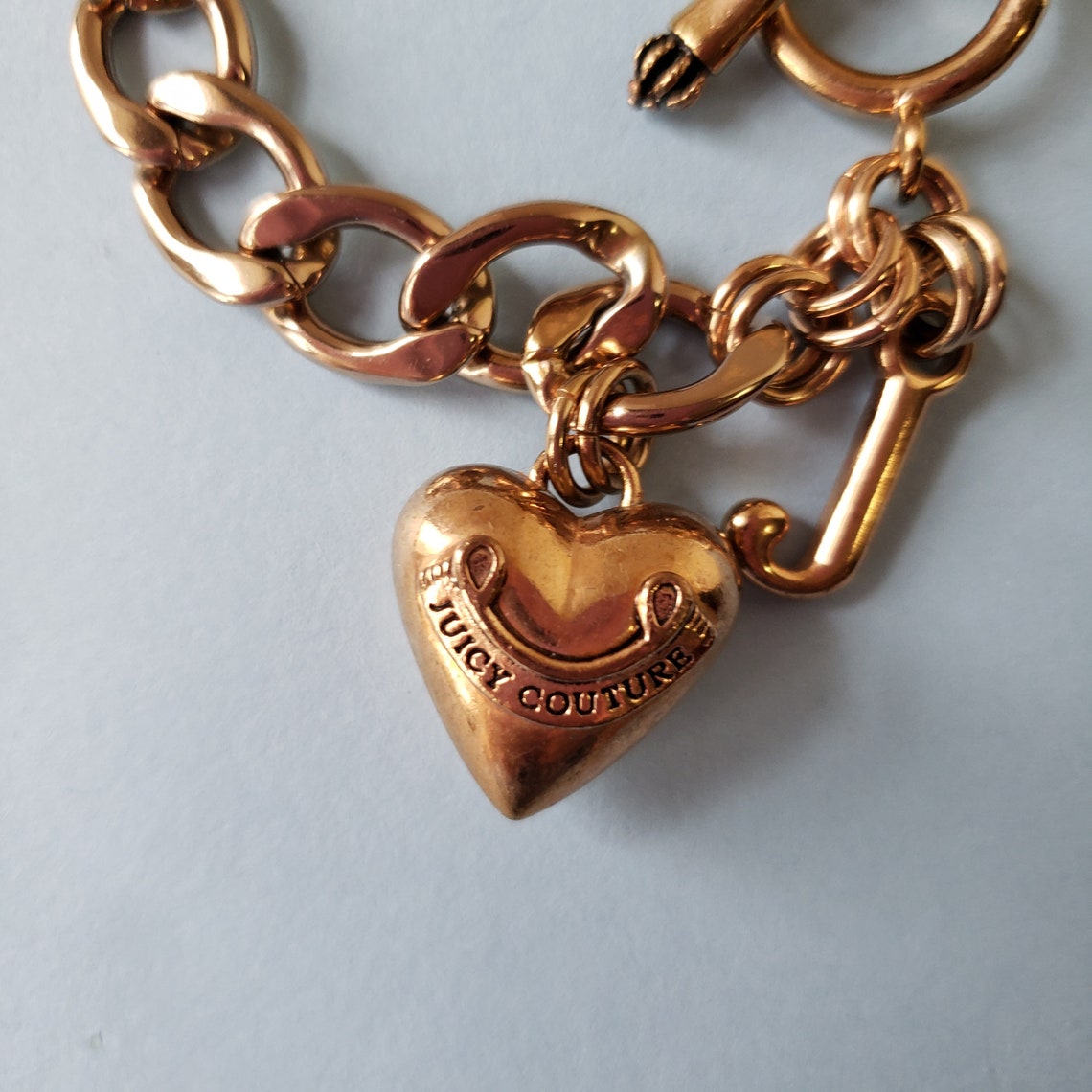 Juicy Couture Rose Gold Charm bracelet. Rose Gold ton charm Etsy