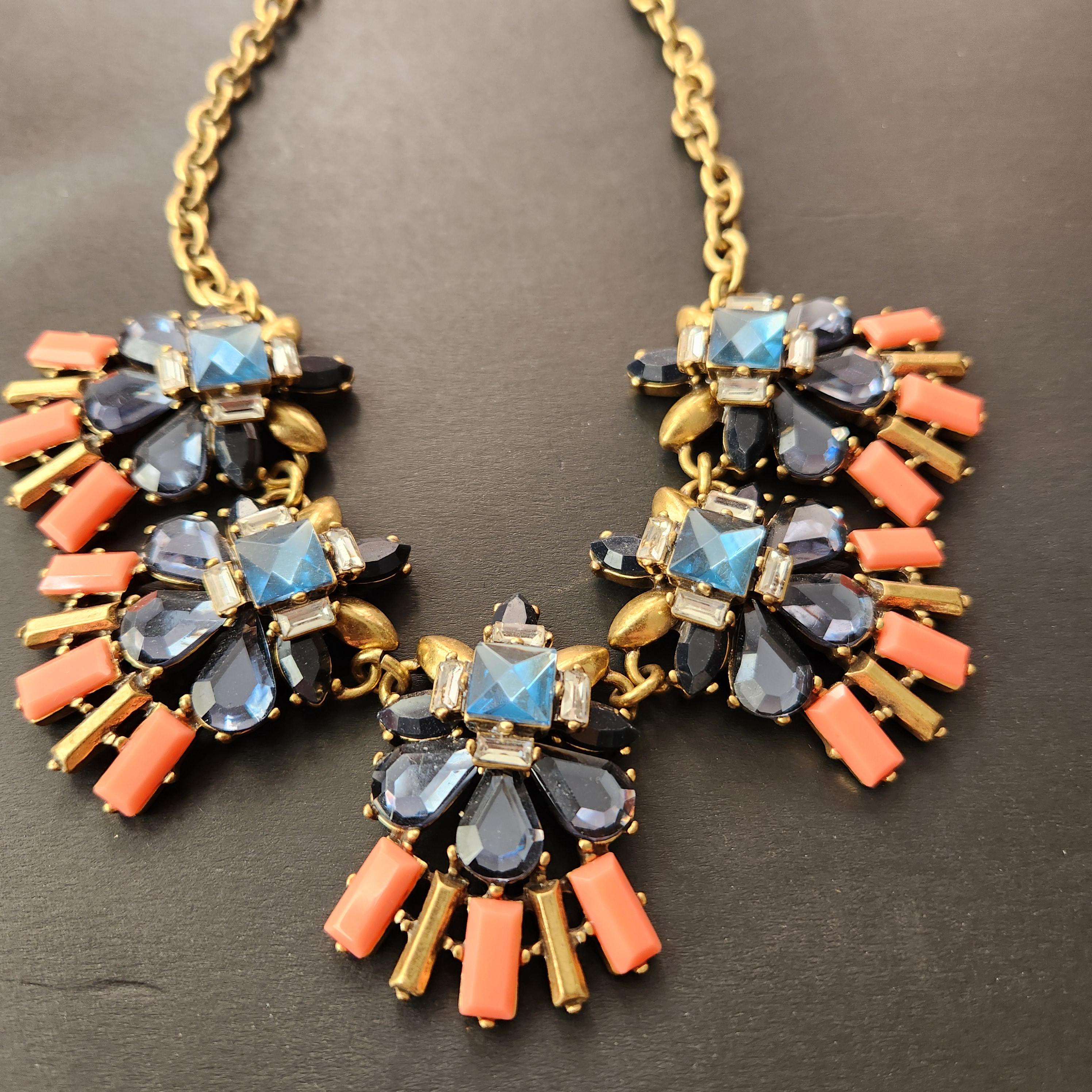 J.CREW ジェイクルー ピラミッドスタッズ クリスタルネックレス J.CREW ジェイクルー ピラミッドスタッズ クリスタルネックレス