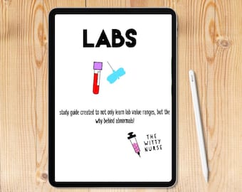 lab value cheat sheet, nursing lab values