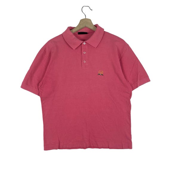 Christian Dior Monsieur, Christian Dior Monsieur Pink Polo Shirt with Embroidered Logo Crest