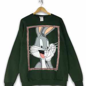 Rare Vintage 90s Bugs Bunny/Sweatshirt Pullover/Size L clothing mens womens spell out/logo gift