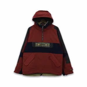Rare Vintage Colmar Neve Ski Jacket Haft Zipper Hooded Maroon Colour Size M