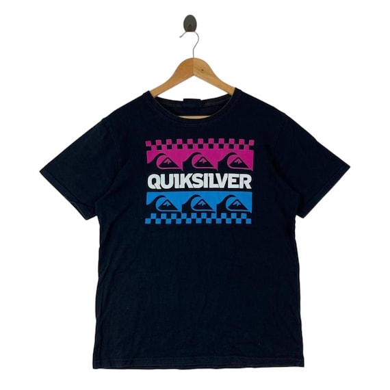 Quiksilver, Vintage Quiksilver Graphic Print Black T-Shirt Size L
