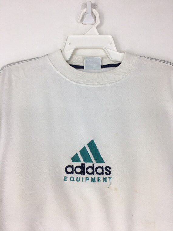 Rare Vintage 90s Adidas Equipment sweatshirt Pullover size L Clothing Mens Womens Spell Out logo Embroidered Gift Etsy