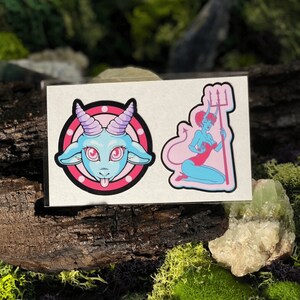 Pack d'autocollants pastel diable