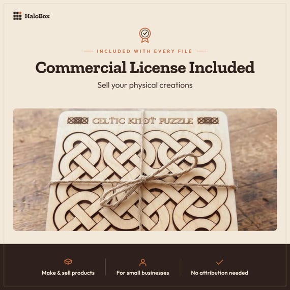 Celtic Knot Puzzle SVG DXF Laser Cut File | Wooden Brain Teaser