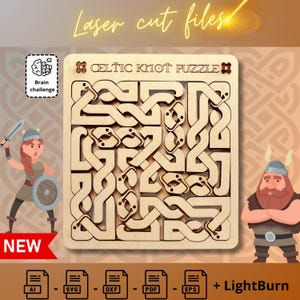 Celtic Knot Puzzle 02 - Laser Cut Wooden puzzle Game Digital File