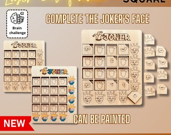 Magic Square Joker Puzzle SVG DXF | Laser Cut Mathematical Game | Glowforge xTool Wooden Puzzle