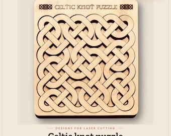 ケルトノットパズル SVG DXF レーザーカットファイル | 木製脳トレ | Glowforge xTool Lightburn