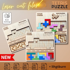 Truck Tetris Puzzle Template - Digital Download for Laser Cutters, DIY Wooden Truck Toy Pattern