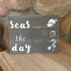 Sea quote pallet wood decor, Nautical Sign, Rustic Sea Quote, Coastal Sign