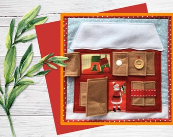 Childrens Sensory Busy Book Page - Toddler Quiet Activity Build A Book Montessori Style Learning