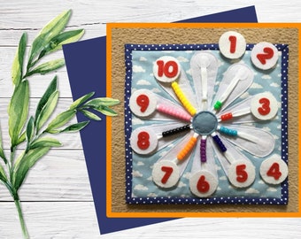 Childrens Sensory Busy Book Page - Toddler Quiet Activity Build A Book Montessori Style Learning