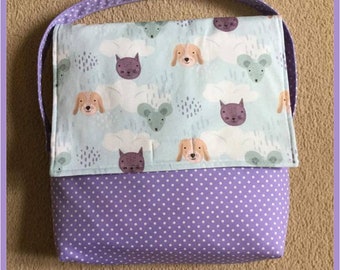 Childrens Sensory Busy Book Bag - Toddler Quiet Activity Build A Book Montessori Style Learning