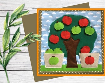 Childrens Sensory Busy Book Page - Toddler Quiet Activity Build A Book Montessori Style Learning