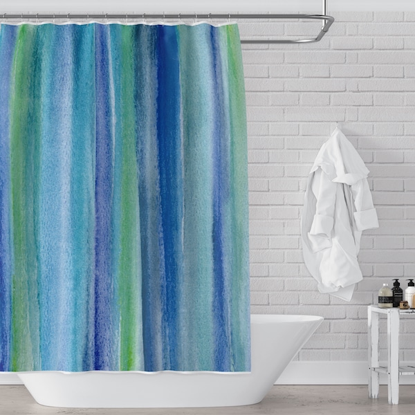 Vertical Striped Shower Curtain - Etsy