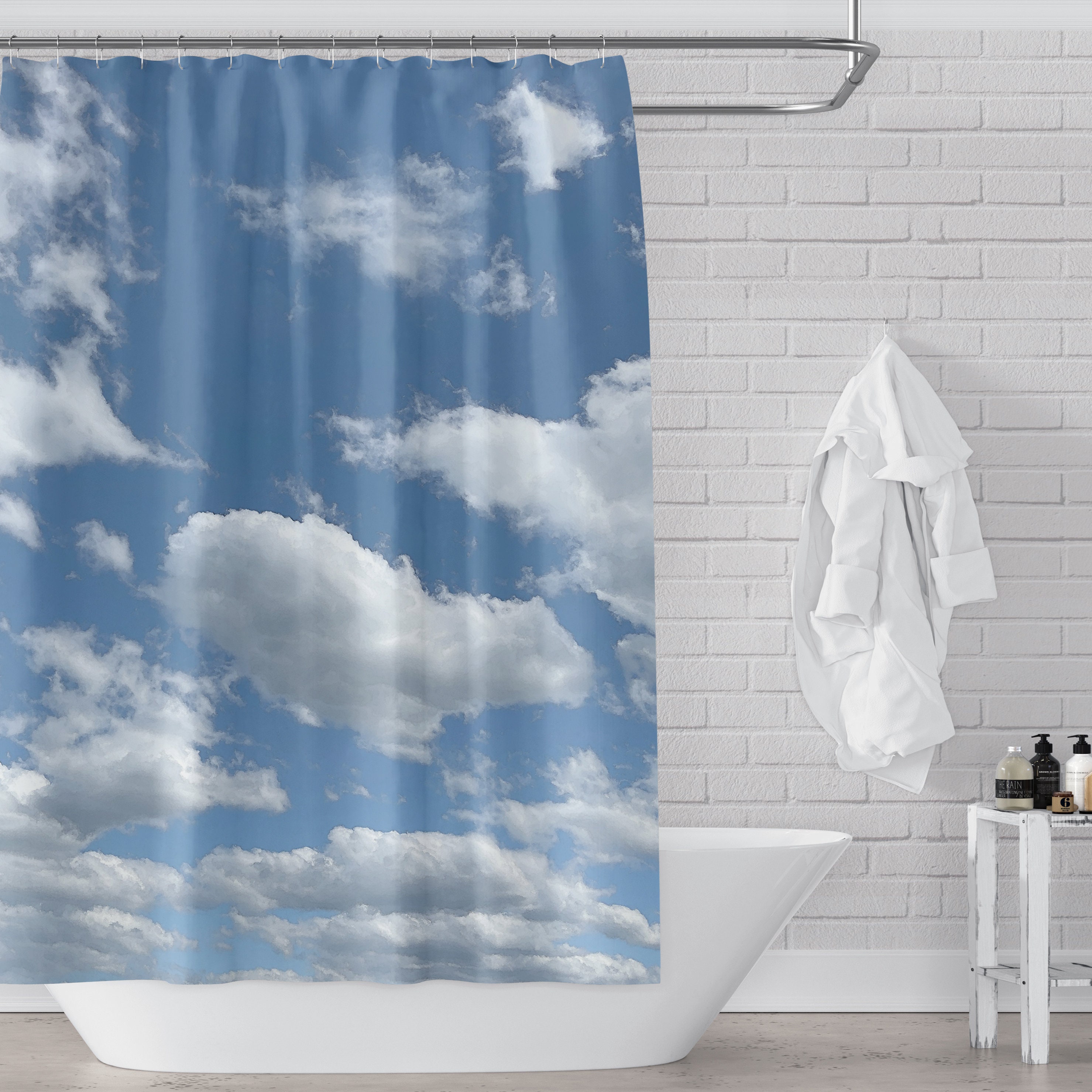 Etched Cloud Shower Curtain