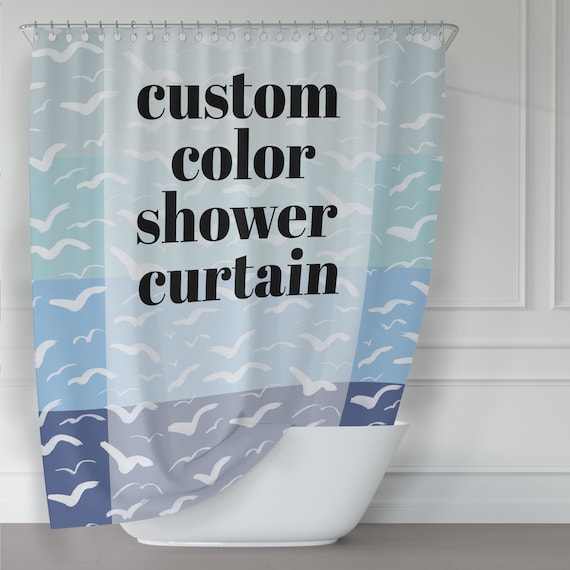 Customizable Color Match Any Monochromatic Metro Fabric Shower
