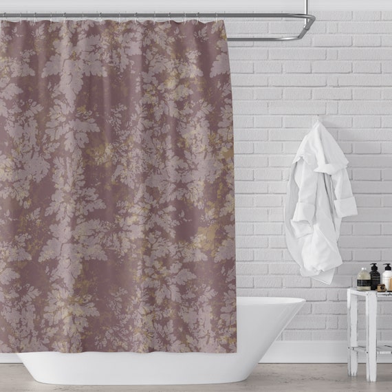 Rose colored best sale shower curtain