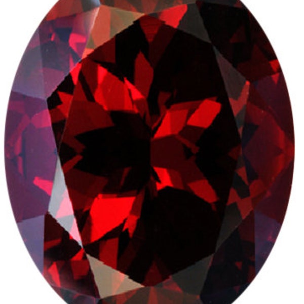 Natural Extra Fine Intense Deep Red Garnet - Oval - Tanzania - AAA+ Grade (5x3mm to 18x13mm)