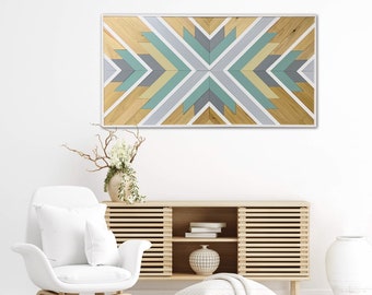 Geometric wood wall art, Wood wall art, Home decor, Wood wall decor, Nursery decor