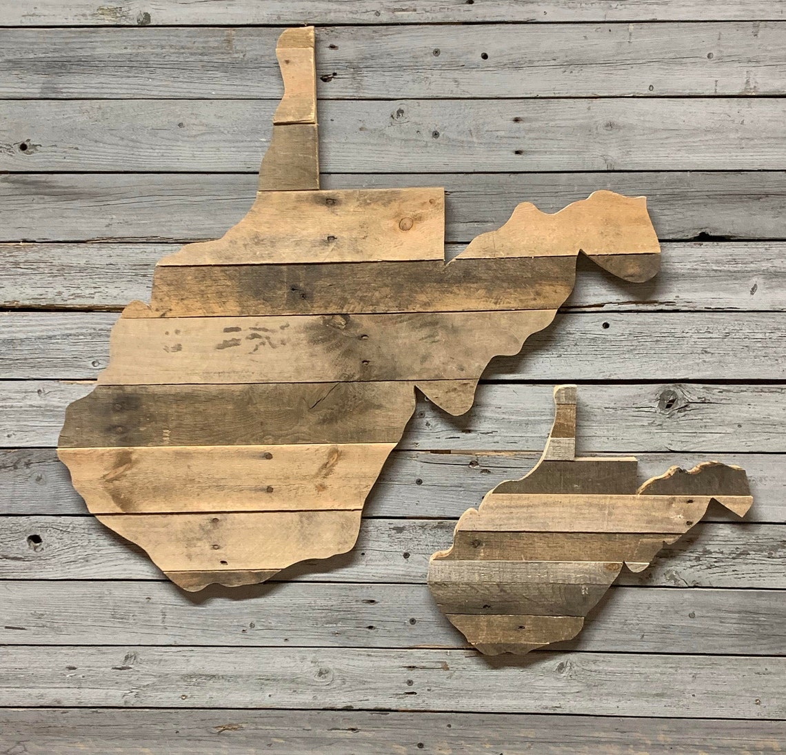 West Virginia Rustic Wood Sign. West Virginia State Cutout. Etsy