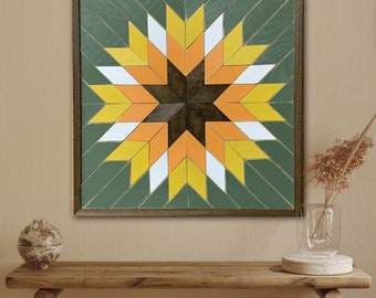 Barn Quilt Wall Art, Home Decor, Farmhouse Decor, Geometric Wood Wall Art, Wood Wall Art