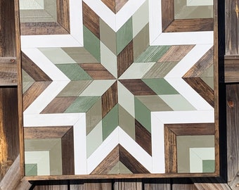 Barn quilt wood wall art, Geometric wood wall art, Farmhouse Decor, Home decor