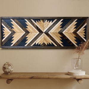 Geometrical Wood Wall Art. Native Art. Wood Wall Art. Handmade Wall Art. Home Decor