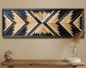 Geometrical Wood Wall Art. Native Art. Wood Wall Art. Handmade Wall Art. Home Decor