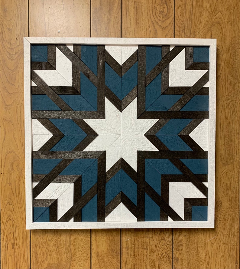 Blue Star Quilt Barn Quilt Wall Art Farmhouse Wall Decor - Etsy