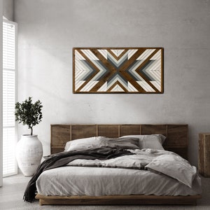 Farmhouse star, Wood wall art, Geometric wood wall art, Wood wall sign, Home decor, Farmhouse decor, Reclaimed wood wall art