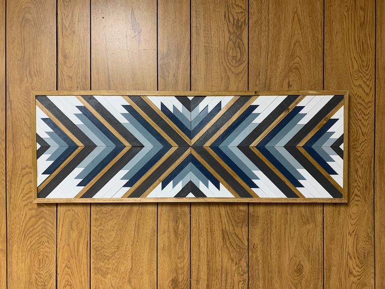 Geometric Wood Wall Art Home Decor Wood Sign Wall Art Etsy