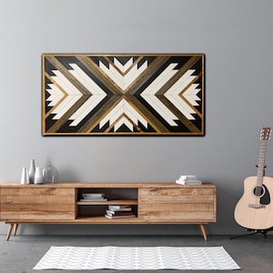 Wood wall art, Geometric wood wall art, Wood wall sign, Home decor, Wood wall decor