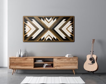 Wood wall art, Geometric wood wall art, Wood wall sign, Home decor, Wood wall decor