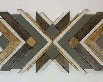 Geometric wood wall art, Wood wall art, Home decor, Wood wall sign, Wall decor