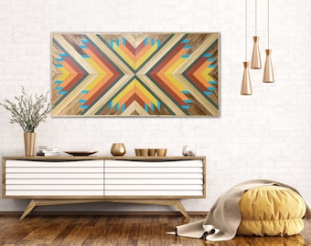 Iroquois, Geometric wall art, Geometric wood wall art, Wall art, Native American art, Native wall art, tribal art, Home decor, Wall Decor
