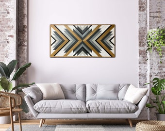 Wood wall art, Geometric wall art, Home decor, Wood wall decor, Wood wall sign,
