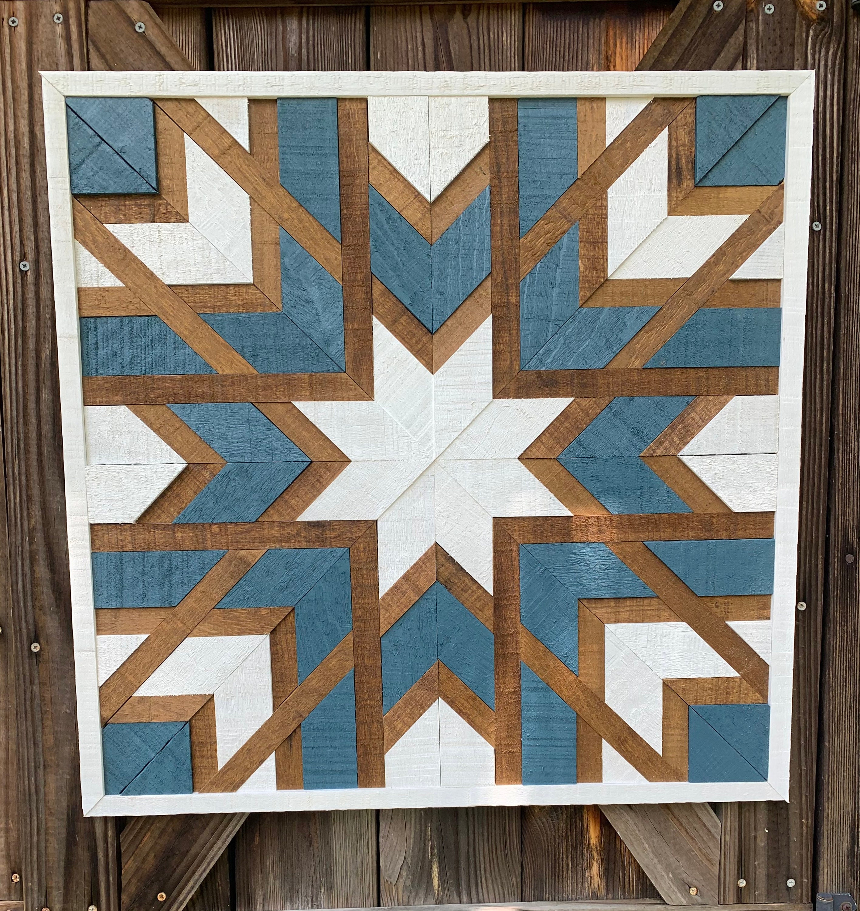 Blue Star Quilt Barn Quilt Wall Art Farmhouse Wall Decor | Etsy