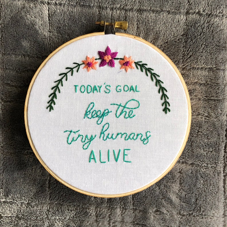 Flowers Home Decor Embroidery Hoop Art 5\u201d hoop Birthday Gift Floral Mother/'s Day Gift