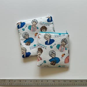 Golden Girls Project Pouches, Stitching Storage Bag, Zipper Pouch, Cross Stitch Storage, Embroidery Project Bag, Needlework Storage