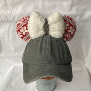 Minnie Ear Hat | FairIsle | Christmas | Mickey Mouse Ears | Mouse Ear Hat | Disney Ear Hat | Minnie Ears | Mickey Ears | Ears Headband
