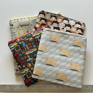 Friend Project Pouches, Stitching Storage Bag, Zipper Pouch, Cross Stitch Storage, Embroidery Project Bag, Needlepoint Storage