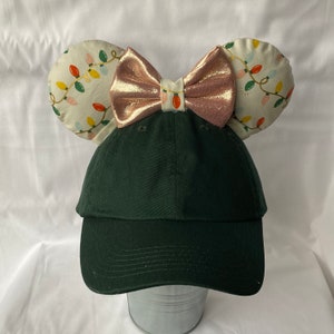 Christmas Light Minnie Ear Hat | Mickey Mouse Ears | Mouse Ear Hat | Disney Ear Hat | Minnie Ears | Mickey Ears | Ears Headband