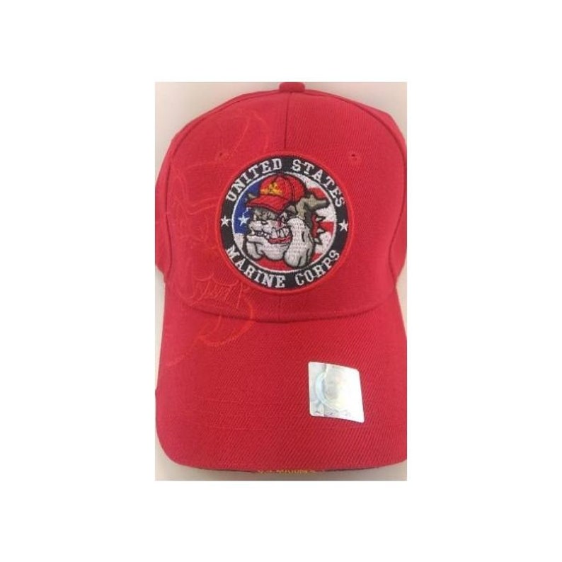 United States Marine Corps Military Hat - The Few The Proud - Bk/Rd Red W/Red Logo