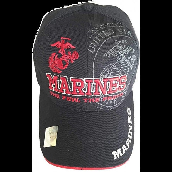 United States Marine Corps Military Hat - The Few The Proud - Bk/Rd