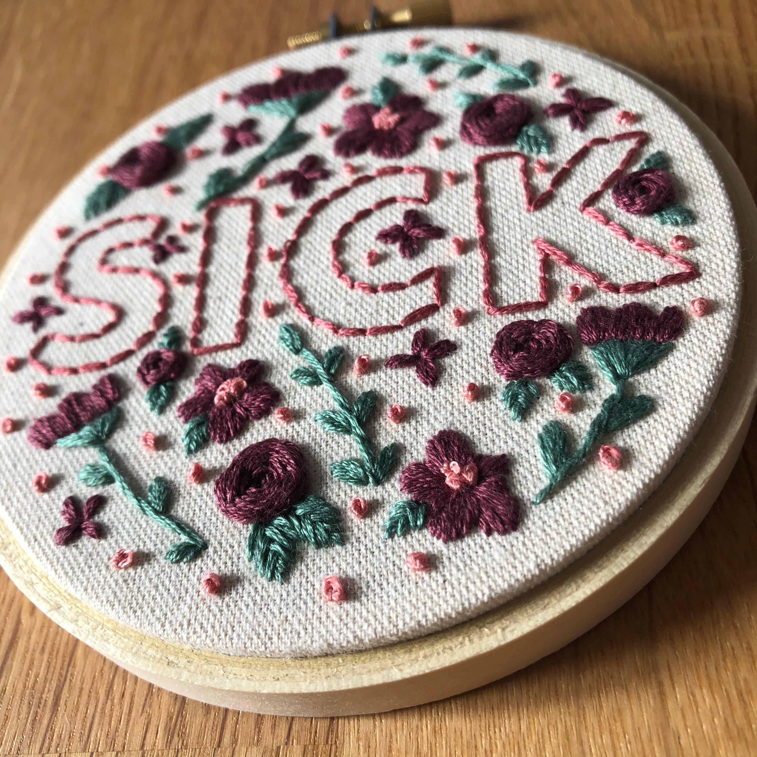 Socal Embroidery Series Floral Embroidery Bro Sick Etsy