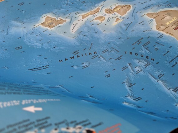 Hawaii Bathymetry Ocean Depth Topographic Seafloor Map Includes Northwestern Islands