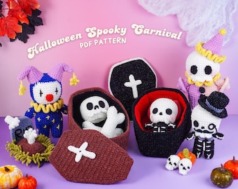 Halloween Creature Fest Crochet Patterns Bundle, Halloween Crochet Patterns, Halloween Crochet PDF Tutorial, DIY Holiday Decor, PDF Tutorial