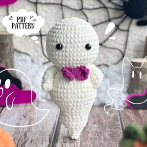 Ghost Crochet Pattern, Halloween Crochet, Holiday Decor, Stuffed Animal, Amigurumi Crochet Pattern, Halloween Decoration, Stuffed Dolls